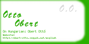 otto obert business card